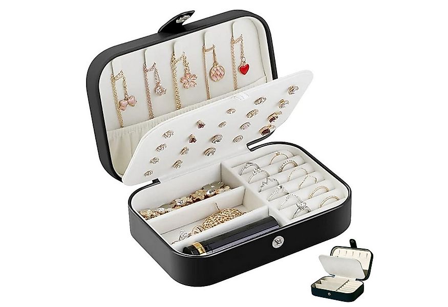 OKWISH Schmuckkasten Schmuckkästchen Schmuckaufbewahrung 2stöckige Schmuckb günstig online kaufen