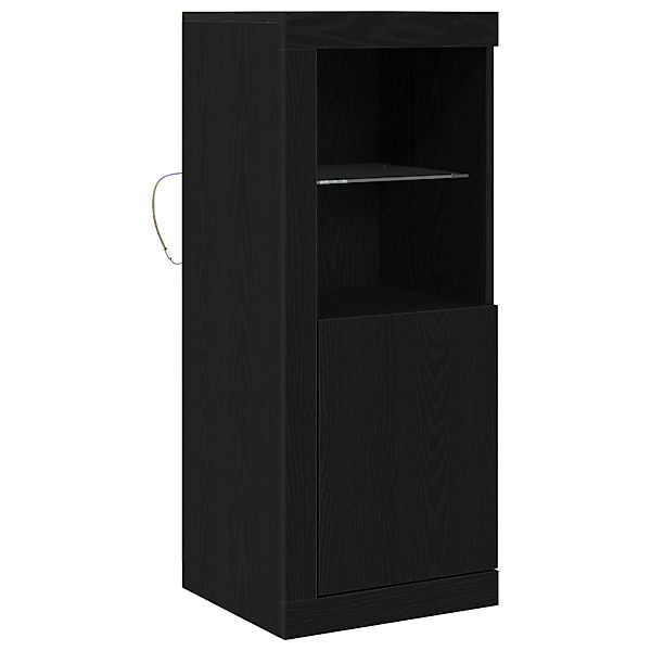 vidaXL Sideboard Sideboard mit LED-Leuchten Schwarz günstig online kaufen