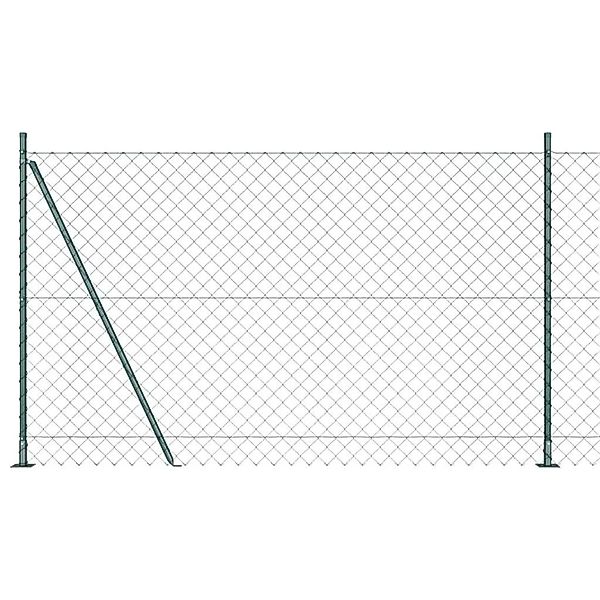 vidaXL Zaunpfosten Grün 1,5 x 25 m 60 x 60 mm Maschenweite Stahl 3351252 günstig online kaufen
