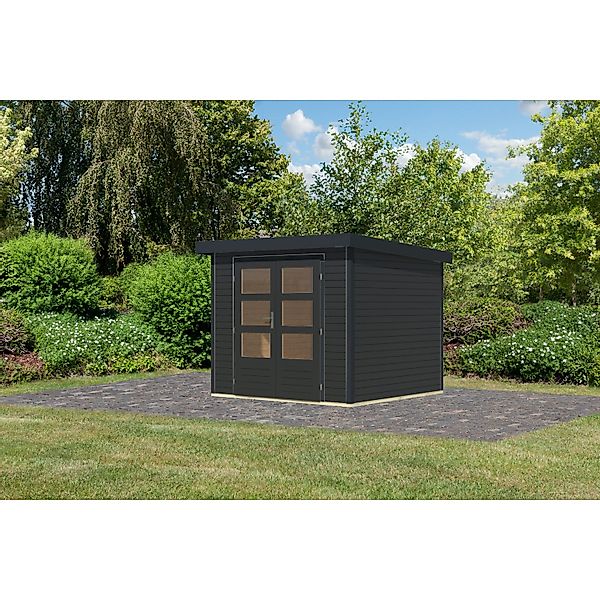 Karibu Gartenhaus Diego 3 C Anthrazit/Anthrazit 209 x 238 x 213 cm günstig online kaufen