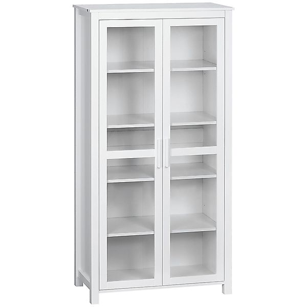 HOMCOM Hochschrank im Vintage-Design, 4 Regale, günstig online kaufen