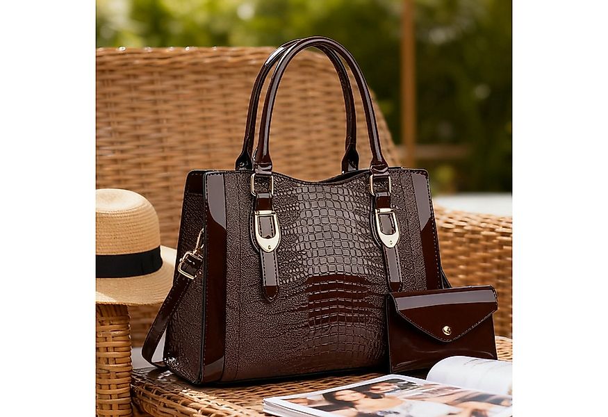 MODFU Henkeltasche Damen Handtasche Set Schultertasche Tragetasche Umhänget günstig online kaufen