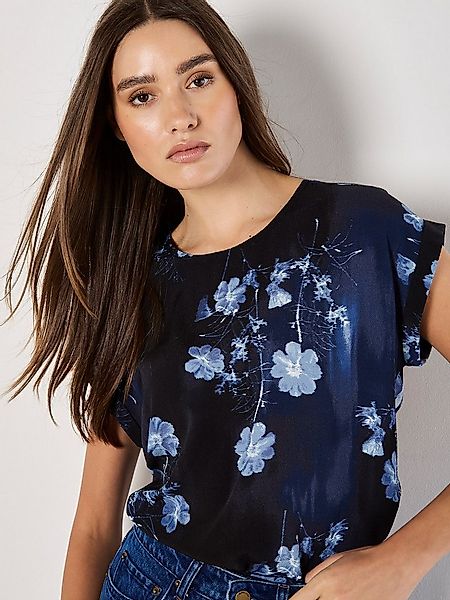 Apricot T-Shirt Kurzarmshirt mit Umschlagärmeln günstig online kaufen