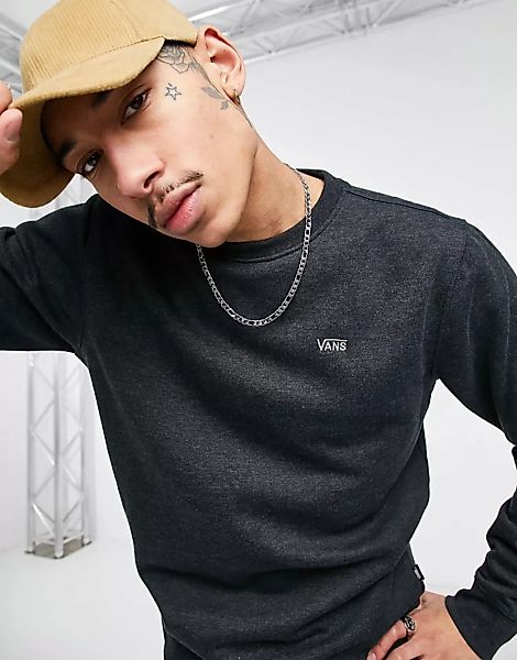 Vans – Basic – Fleece-Sweatshirt in Schwarz mit Rundhalsausschnitt günstig online kaufen