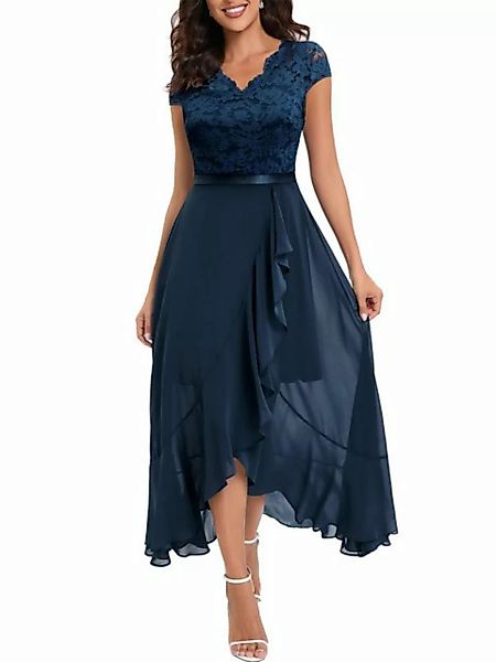 DYMADE Abendkleid Damen Abendkleid mit Chiffon Und Spitzen, Elegant Maxikle günstig online kaufen