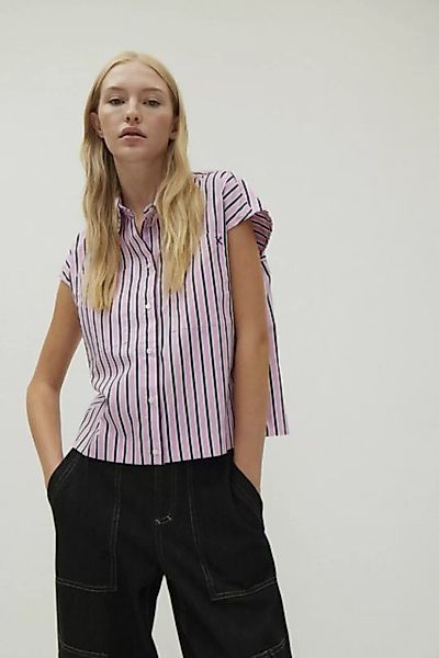 THE FASHION PEOPLE Kurzarmhemd Cropped Blouse striped günstig online kaufen