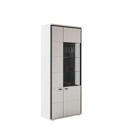 Esszimmer Vitrine weiss in modernem Design 199 cm hoch günstig online kaufen