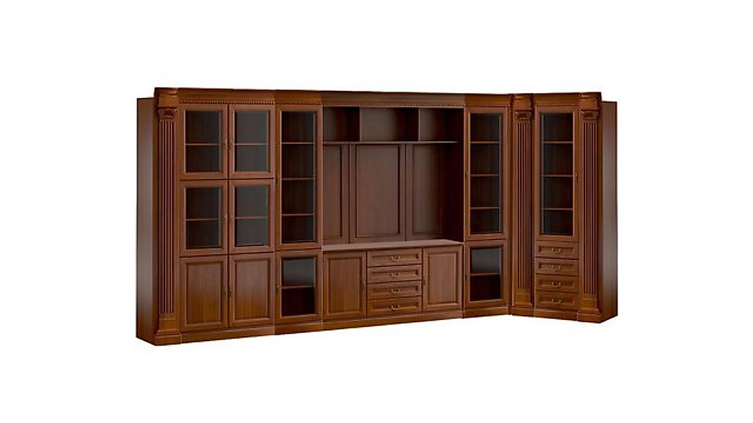 JVmoebel Aktenschrank Dunkelbrauner Eckschrank Büromöbel Designer Büroschrä günstig online kaufen