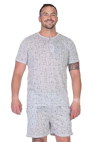 EloModa Capri-Pyjama Herren Pyjama Shorty und günstig online kaufen