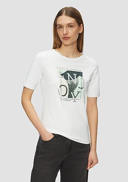 s.Oliver Kurzarmshirt Elastisches T-Shirt mit Frontprint günstig online kaufen