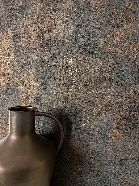 Newroom Vliestapete, Schwarz Tapete Modern Beton - Betonwand Glanzoptik Kup günstig online kaufen