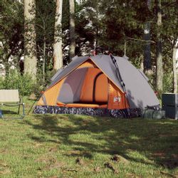 vidaXL Kuppelzelt Kuppel-Campingzelt 3 Personen Grau günstig online kaufen