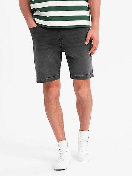 OMBRE Jeansshorts Herrenshorts mit elastischem Bund und Wascheffekt günstig online kaufen