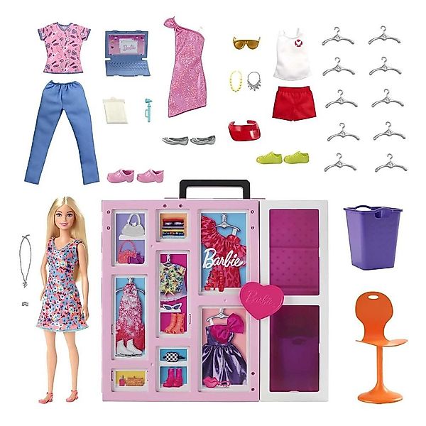 Barbie Puppenhausmöbel Barbie Traumkleiderschrank Kleidung & günstig online kaufen