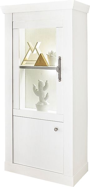 Home affaire Vitrine »RAVENNA«, im romantischen Landhausstil, Griff aus Met günstig online kaufen