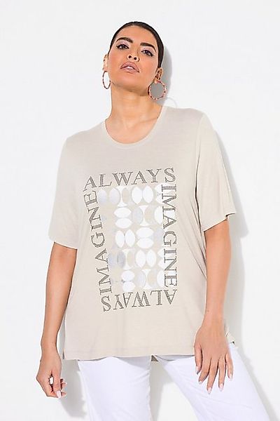 Ulla Popken T-Shirt T-Shirt Nieten Schriftmotiv günstig online kaufen