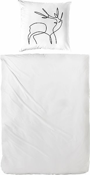 Primera Bettwäsche "Pablo picasnow" 2 Stk. tlg. mit abstraktem Rentier günstig online kaufen
