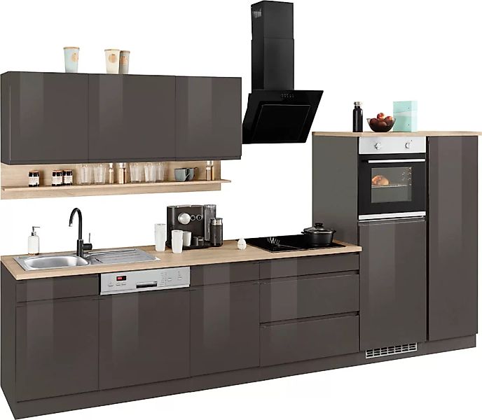 Kochstation Küche "KS-Virginia", Breite 350 cm, mit Glaskeramik-oder Indukt günstig online kaufen