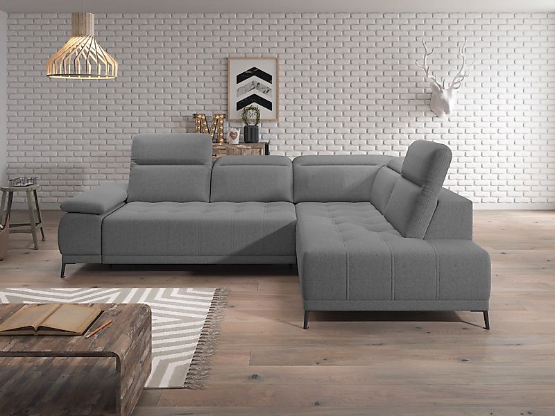 WERK2 Ecksofa "Focus-L, elektrisch erweiterbare Sitztiefe um ca. 30 cm, L-F günstig online kaufen