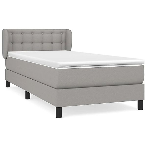 vidaXL Boxspringbett mit Matratze Hellgrau 100x200 cm Stoff1372215 günstig online kaufen