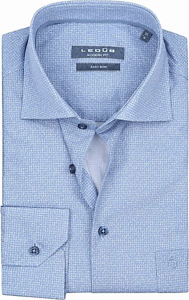 Ledub Shirt Druck Blau - Größe 44 günstig online kaufen