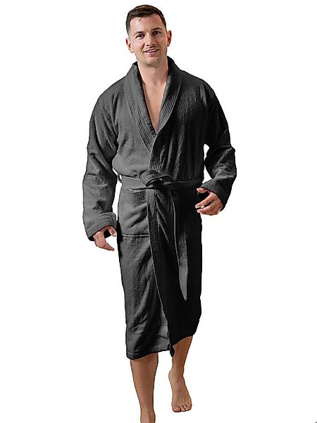 SIEGENTHAL Herrenbademantel Bademantel Herren Schalkragen Knielang, Schalkr günstig online kaufen
