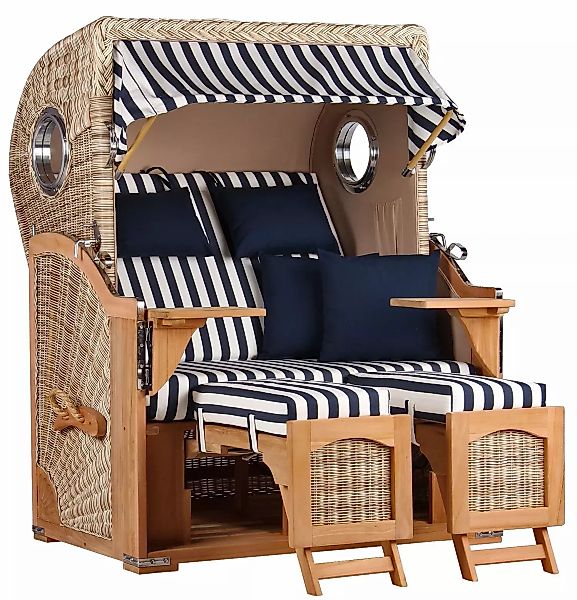Strandkorb Rantum Teak PE shell Dessin 518 günstig online kaufen
