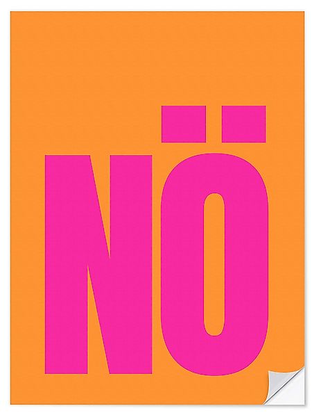 Posterlounge Poster Ohkimiko, NÖ, Orange, Jugendzimmer günstig online kaufen