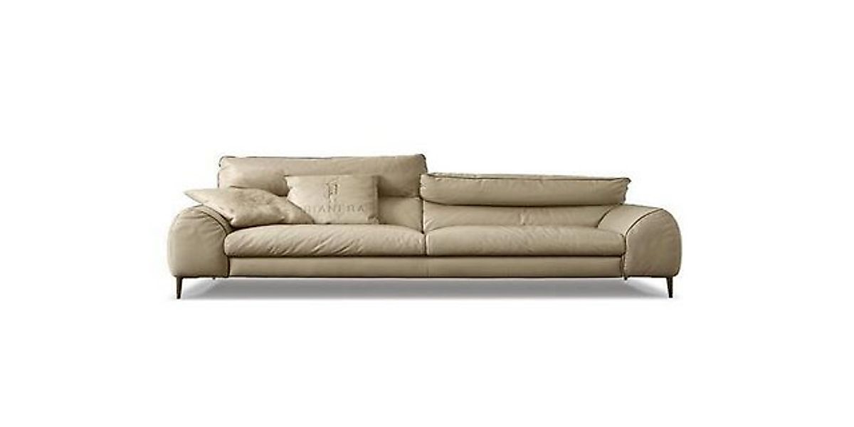 Xlmoebel Sofa Zweisitziges Ledersofa in Beige für das Wohnzimmer im Design günstig online kaufen