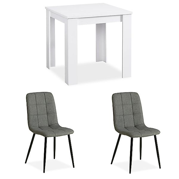 Homestyle4u Essgruppe mit 2 Polsterstühlen 2371 günstig online kaufen