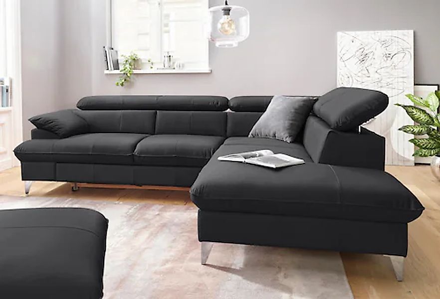 COTTA Ecksofa »Caluso L-Form«, mit Kopfteilverstellung, wahlweise mit Bettf günstig online kaufen