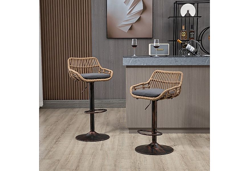 Celya Barhocker (2st),Barstühle 360°Drehbar Küchenstühle Sitzhöhe 65cm-85cm günstig online kaufen