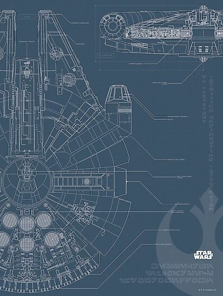 Komar Wandbild Star Wars Falcon 50 x 70 cm günstig online kaufen