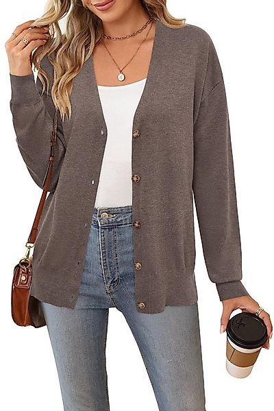Arach&Cloz Strickjacke Damen Cardigan Strickmantel V-Ausschnitt Langarm mit günstig online kaufen