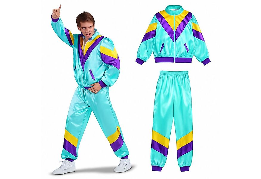 TK Gruppe Kostüm Overall Retro Blau – 80er-Jahre Kostüm im klassischen Vint günstig online kaufen