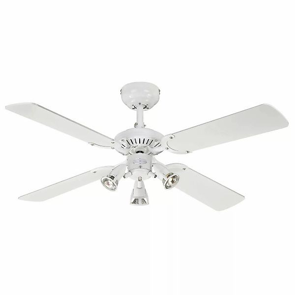 WESTINGHOUSE Westinghouse Deckenventilator Princess Euro 105 cm Weiß mit Be günstig online kaufen