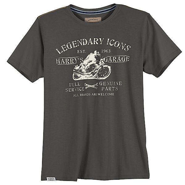 redfield Print-Shirt Redfield T-Shirt Übergröße dunkelgrau günstig online kaufen