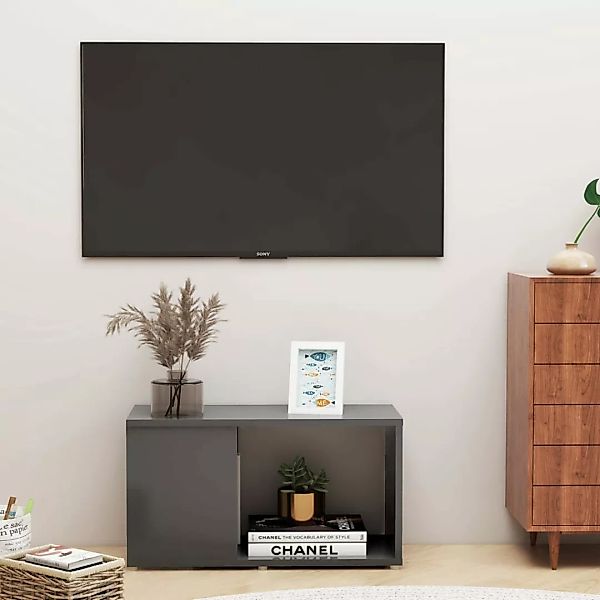 Tv-schrank Grau 60x24x32 Cm Spanplatte günstig online kaufen