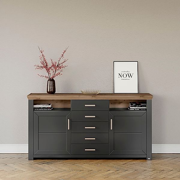 set one by Musterring Sideboard "York", Typ 52, in 3 Farbvarianten, Landhau günstig online kaufen