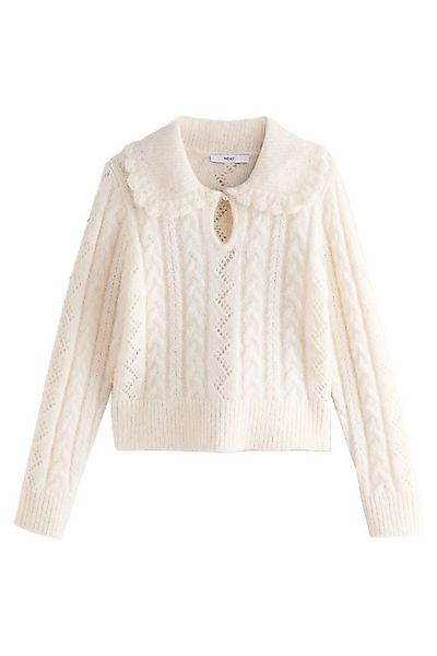 Next Strickpullover Pullover mit Zopfmuster und Wollanteil (1-tlg) günstig online kaufen