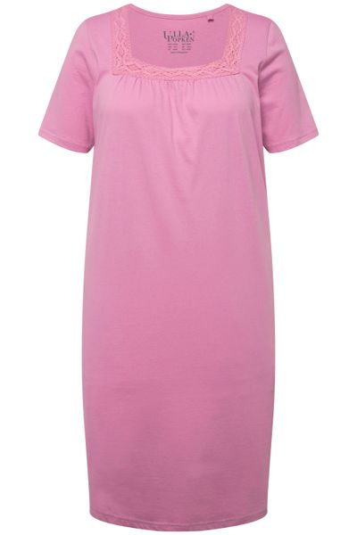 Ulla Popken Nachthemd Nachthemd Spitze Carree-Ausschnitt günstig online kaufen