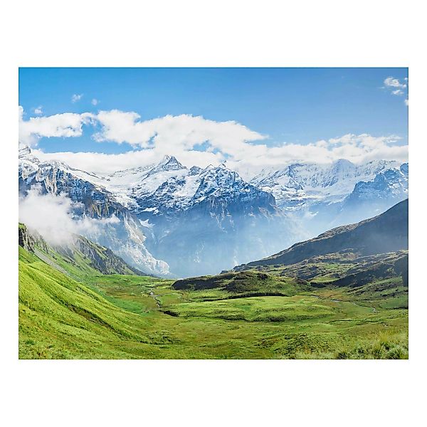 Alu-Dibond Bild Schweizer Alpenpanorama günstig online kaufen