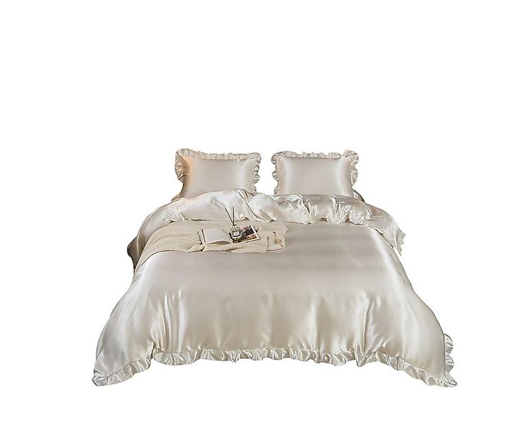 BYSURE Bettwäsche, Polyester, 2 teilig, Vintage-Rüschen-Bettbezug Set günstig online kaufen