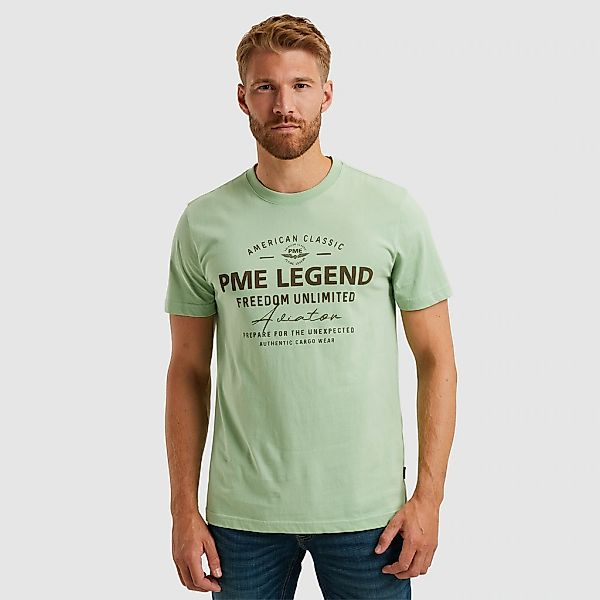 PME LEGEND T-Shirt "Short sleeve r-neck single jersey" mit Frontprint günstig online kaufen