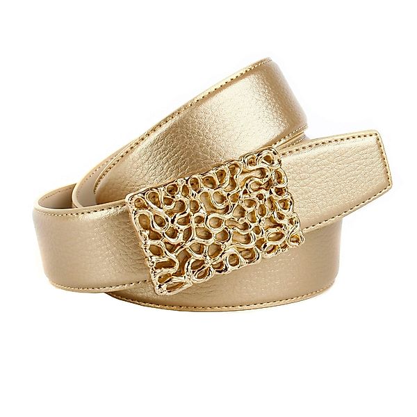 Anthoni Crown Ledergürtel mit glänzender, filigraner, günstig online kaufen