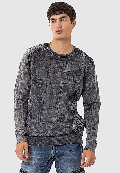 Cipo & Baxx Rundhalspullover "Pullover", (1 tlg.), mit modischem Muster günstig online kaufen