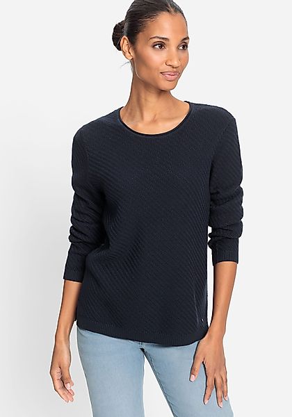 Olsen Rundhalspullover mit seitlichen Schlitzen günstig online kaufen