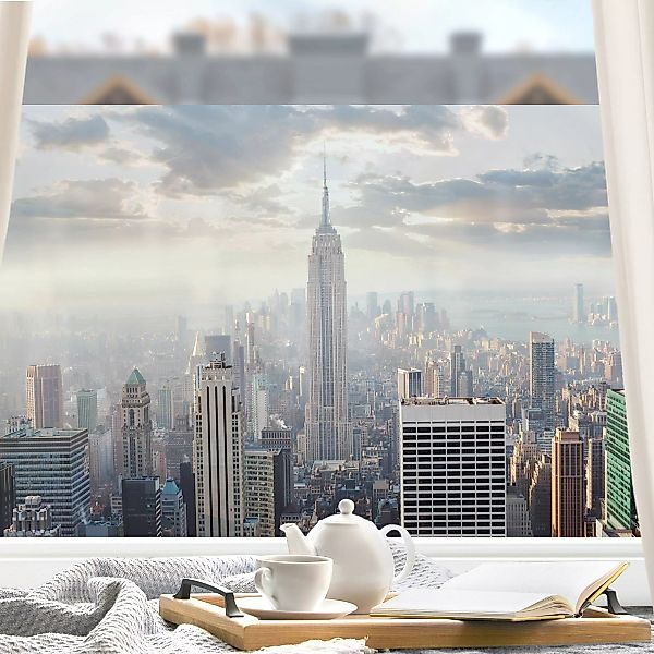 Fensterfolie Architektur & Skyline Sonnenaufgang in New York günstig online kaufen