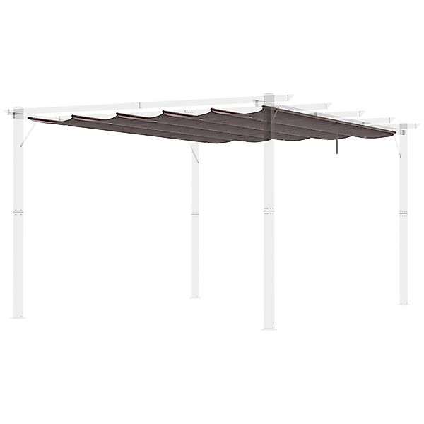 Outsunny Dachabdeckung für zusammenklappbare Pergola-Markise 4 x 3 m - Brau günstig online kaufen