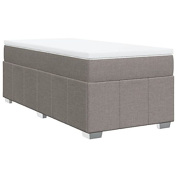 vidaXL Bett Boxspringbett mit Matratze Taupe 90x190 cm Stoff günstig online kaufen